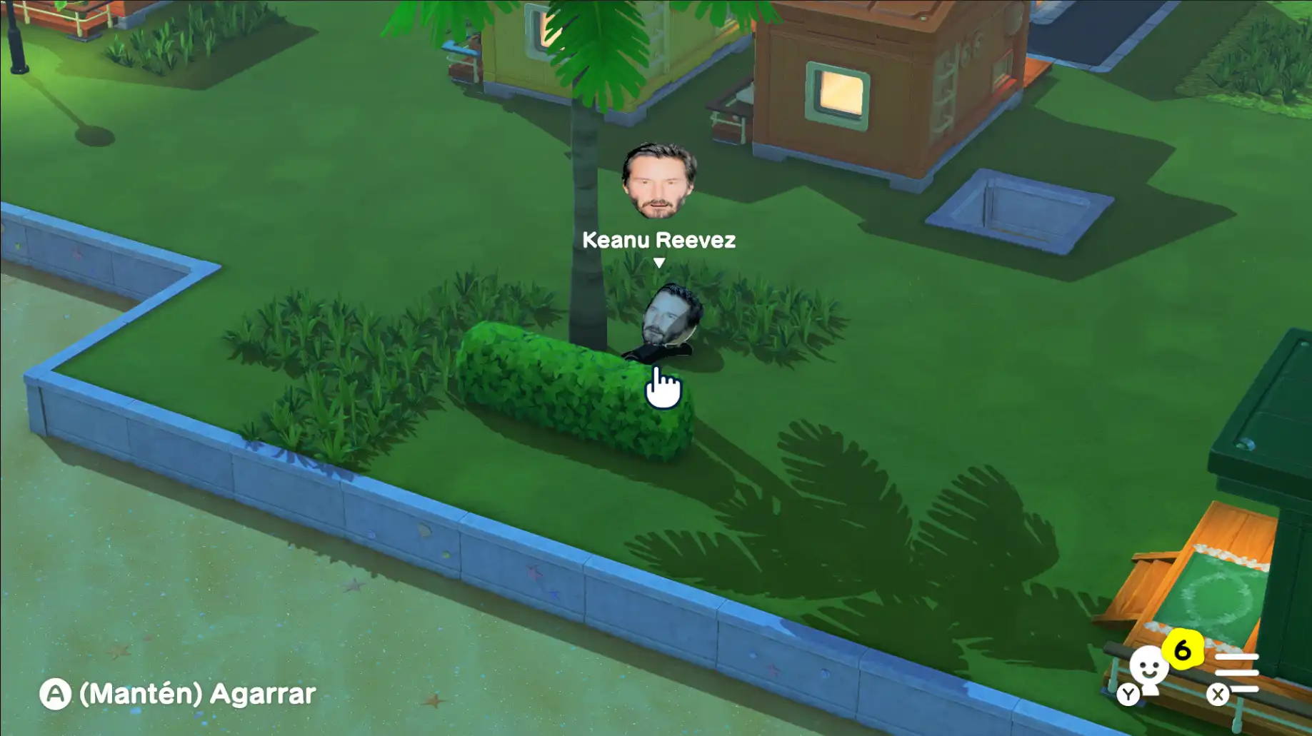 Tomodachi Life in-game scene illustrating Mii face customization
